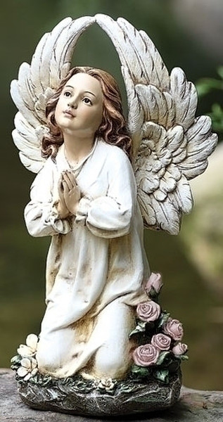 Kneeling Angel Garden Sculpture Highly Detailed Decor Memorial